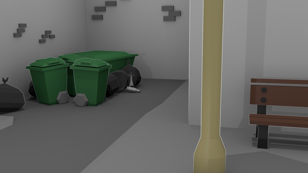 Homeless scenary low poly preview image 2